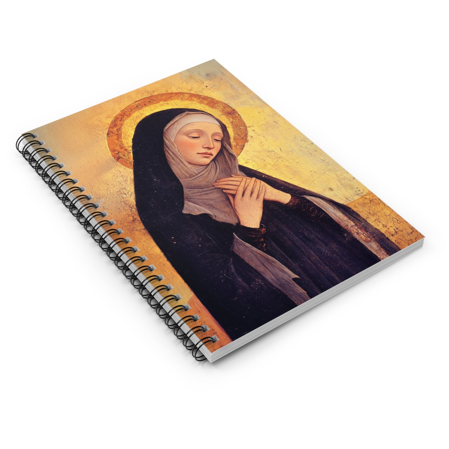 Saint Syncletica of Alexandria - Desert Mother - Journal - Sanctified Souls Art - Religious Based Notebook - Spiral Notebook