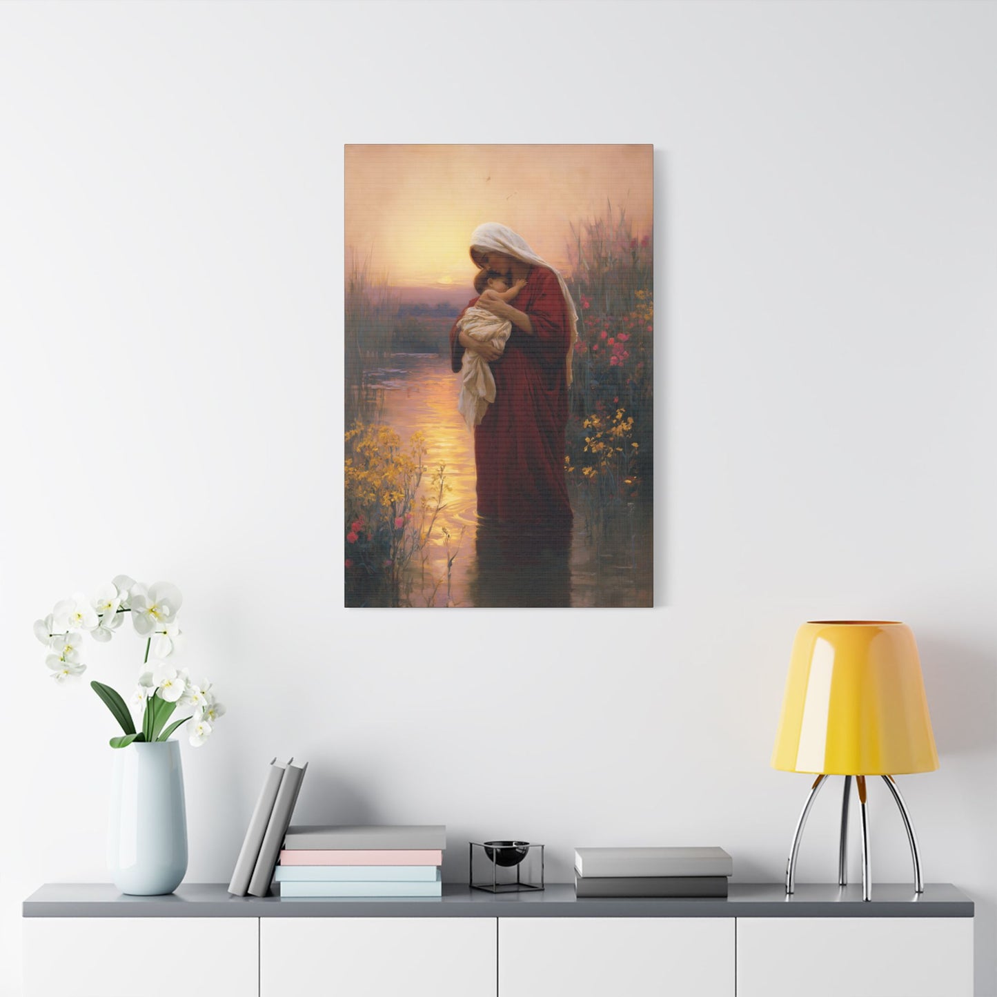 Saint Elizabeth, Mother to John the Baptist -  Museum Wrapped Canvas Print - Multiple Sizes - Catholic Home art Matte Canvas