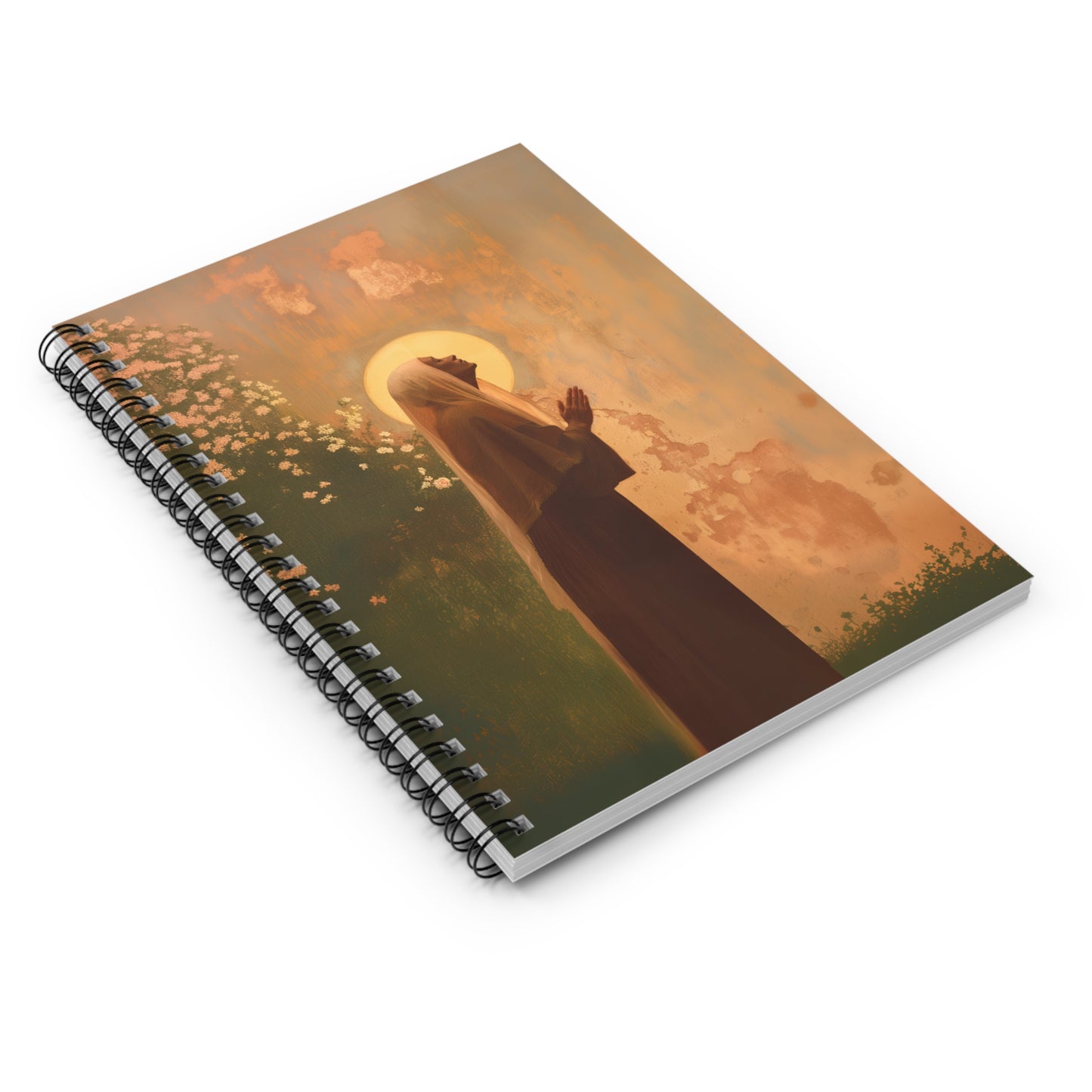 Saint Monica - Sanctified Souls Art - Religious Based Notebook - Spiral Notebook - Prayer journal