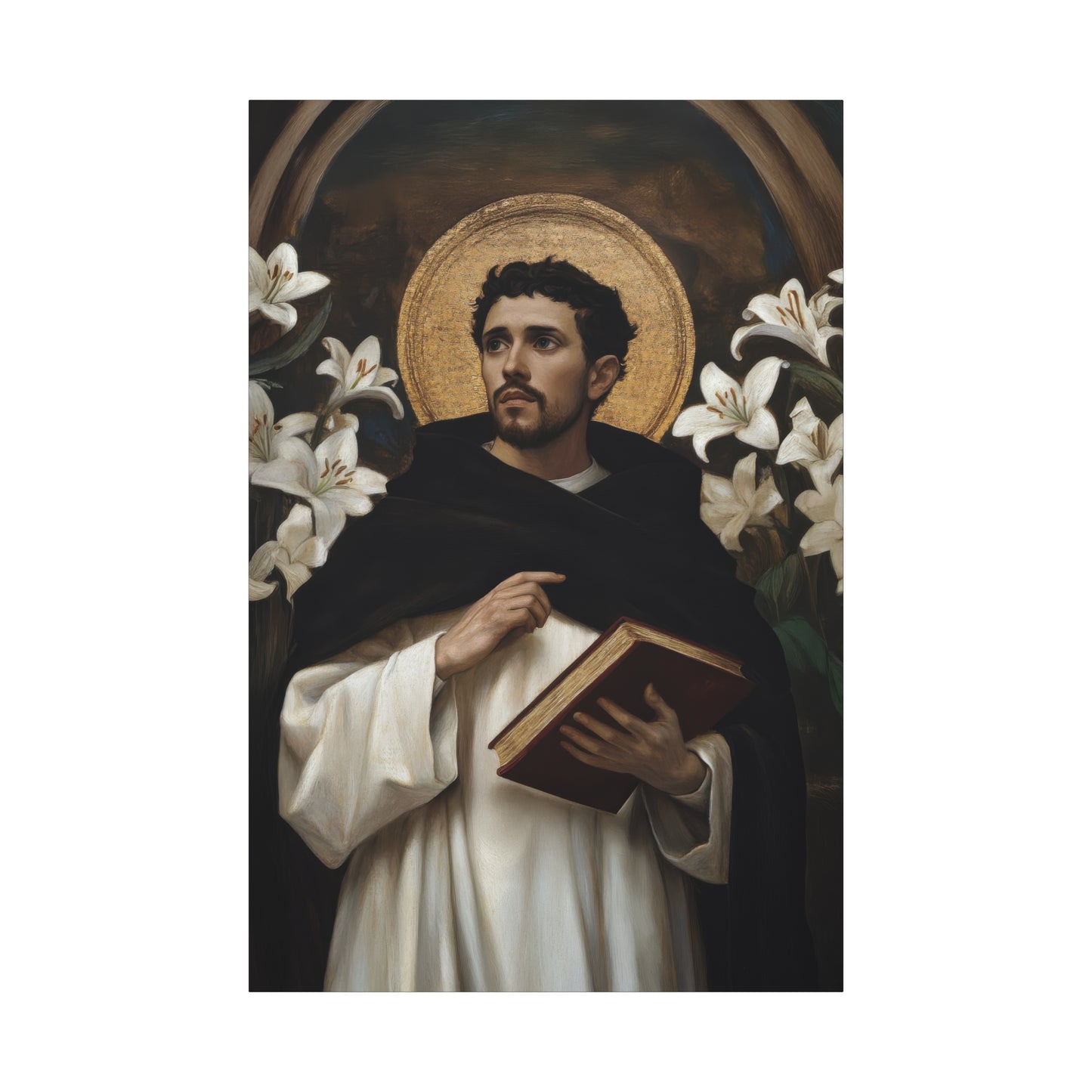 Saint Dominic -  Museum Wrapped Canvas - Sanctified Souls Print - Religious Art for your Home - Catholic Patron Saint Art