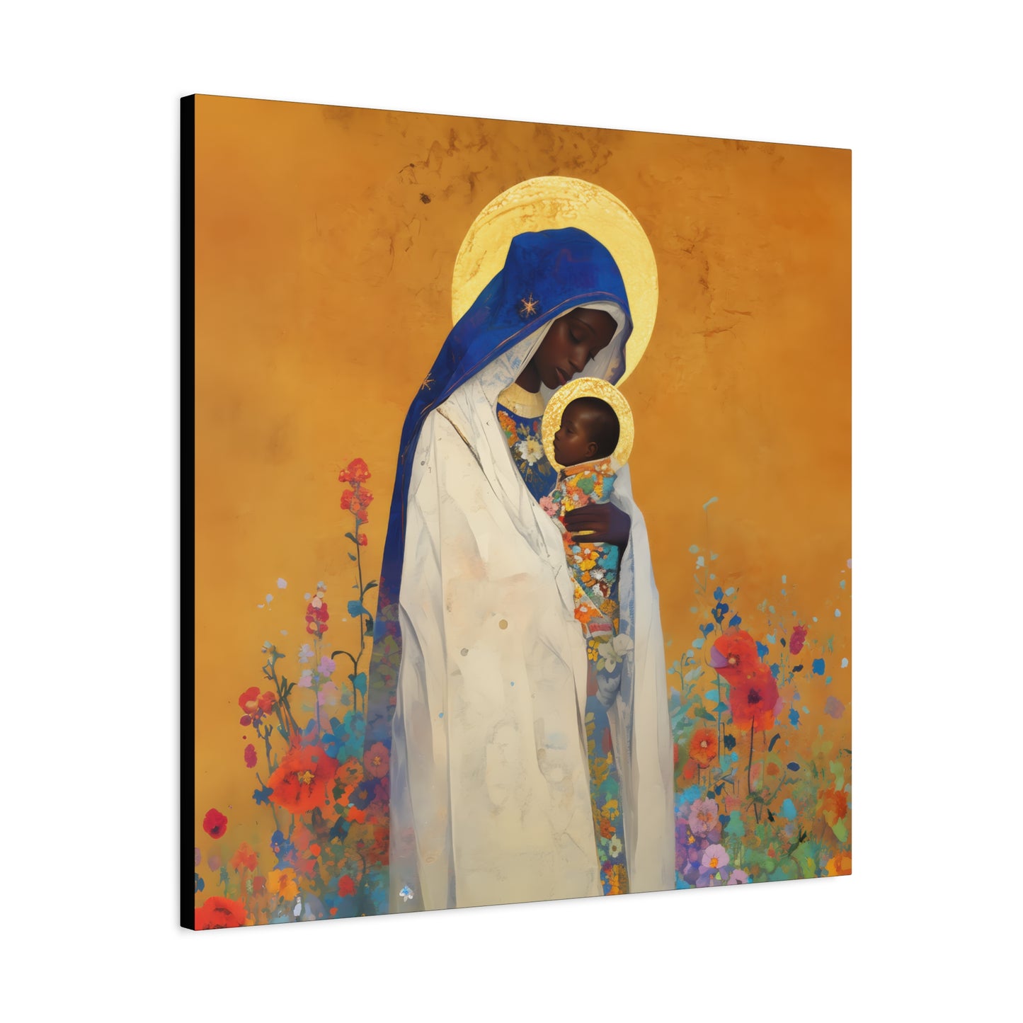 The Divine Embrace- Our Lady of Kibeho's Love - Museum Wrapped Canvas - Print - Religious Art for your Home - Christian print - Religious