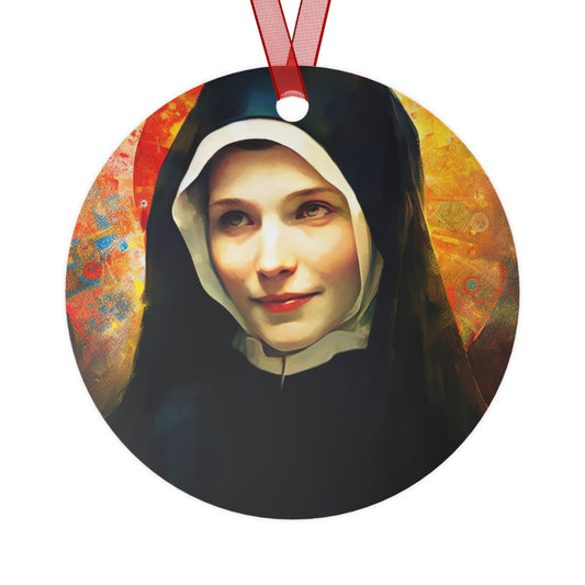 Saint Maria Faustina Kowalska Ornament - Religious Holiday Christmas Ornament and Keepsake - Double sided Keepsake Religious Ornament