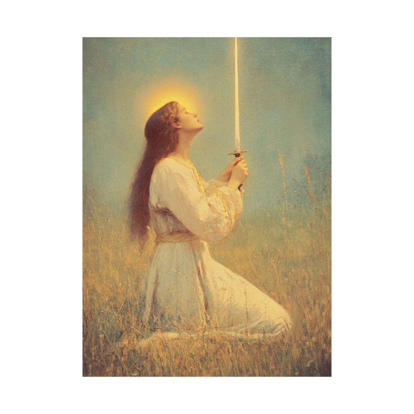 Saint Joan of Arc - Sanctified Souls Print - Multiple Sizes - Premium Posters - Catholic Art - Christian Home Decor Artwork