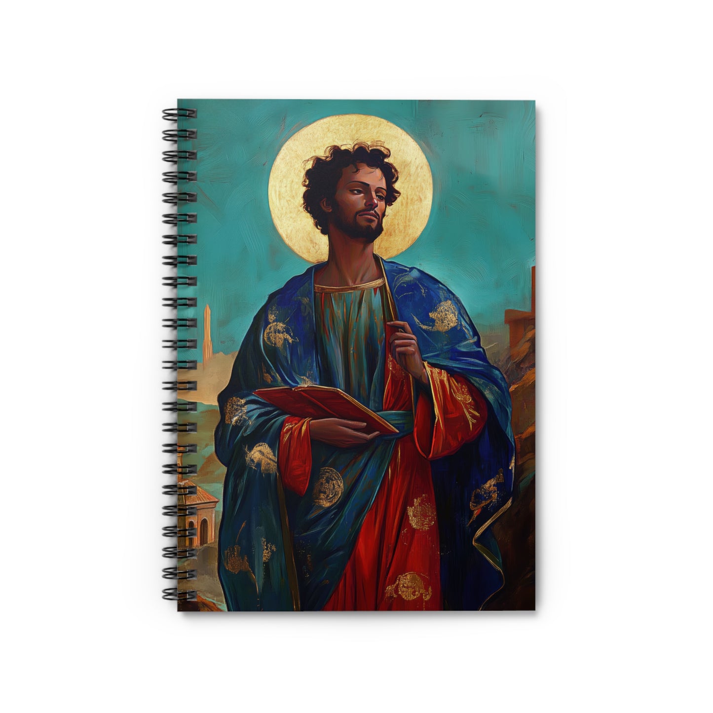 Saint Addal - Sanctified Souls Art - Religious - Spiral Notebook - Ruled - Catholic - Devotional Journal - Dream Journal Diary