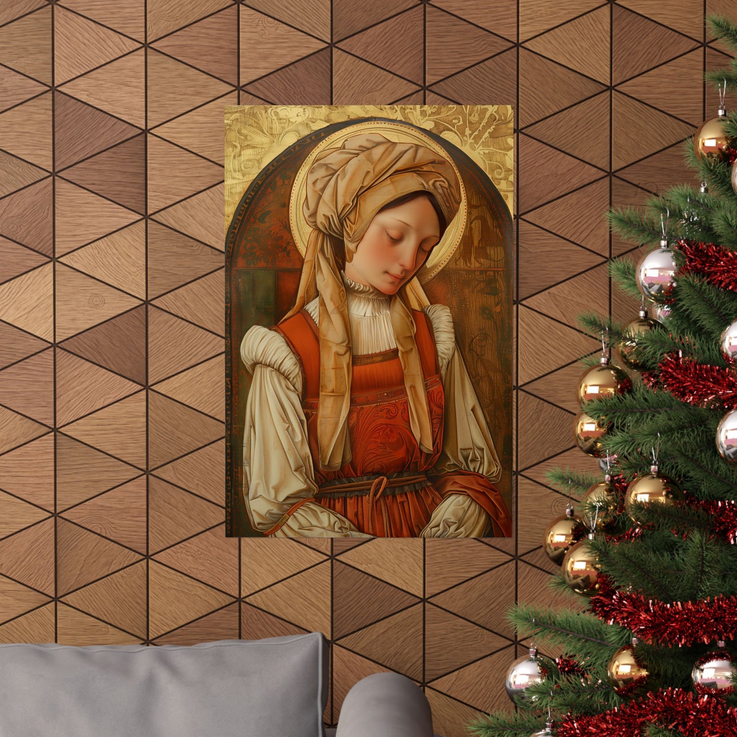 Saint Anne Line - Sanctified Souls Print - Multiple Sizes - Premium Matte Vertical Posters - Anna Line - Catholic Saint Art - Home Decor