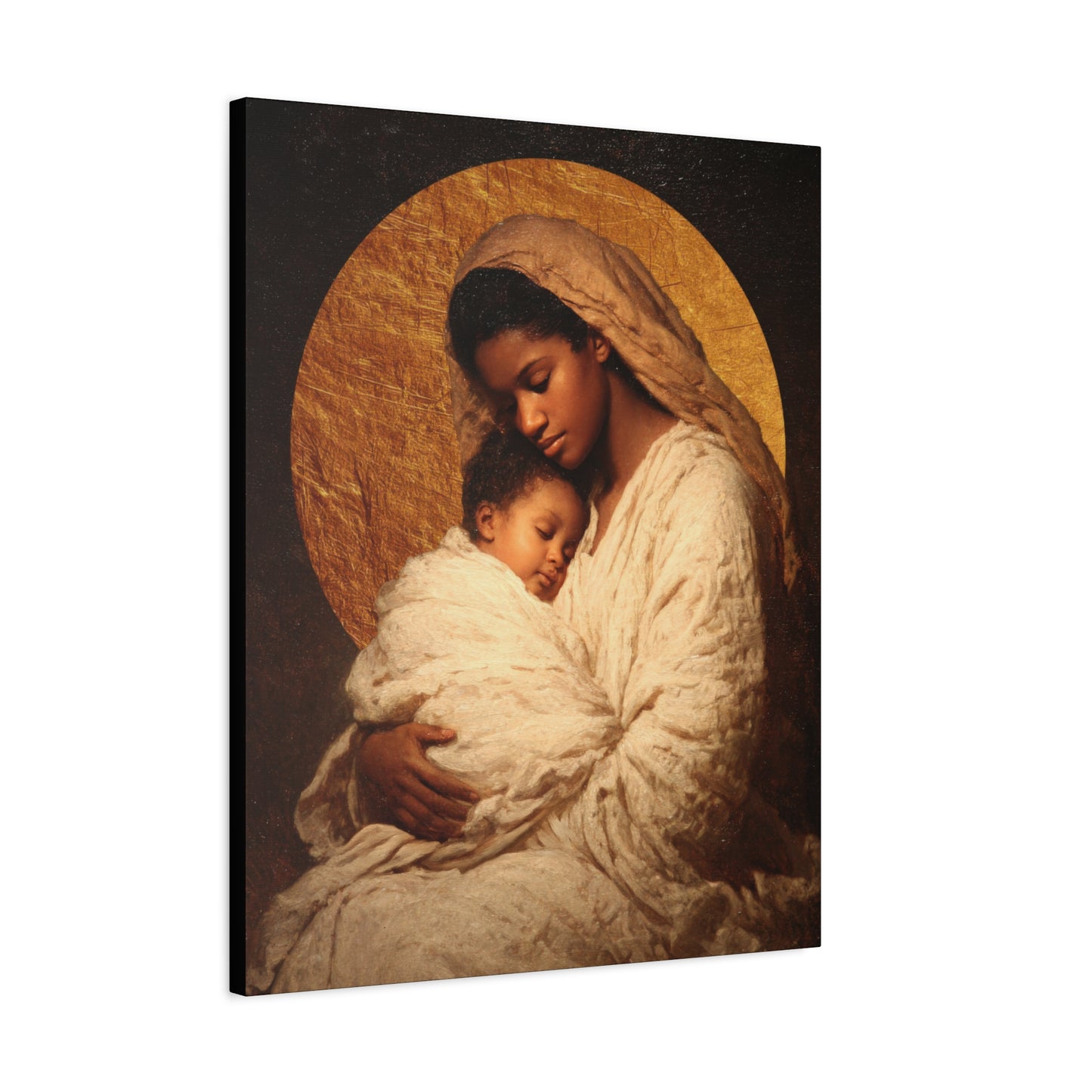 Our Lady of the Manger - Mother Mary and the Christ Child - Gallery Wrapped Canvas - Print - Religious Art for your Home - Catholic