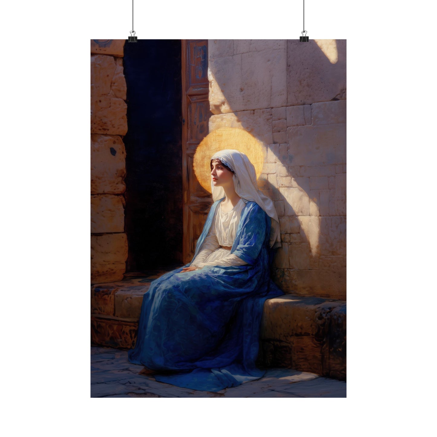 The Quiet Fiat That Split the Darkness, Mary's Yes - Sanctified Souls Print - Multiple Sizes - Premium Matte Vertical Posters