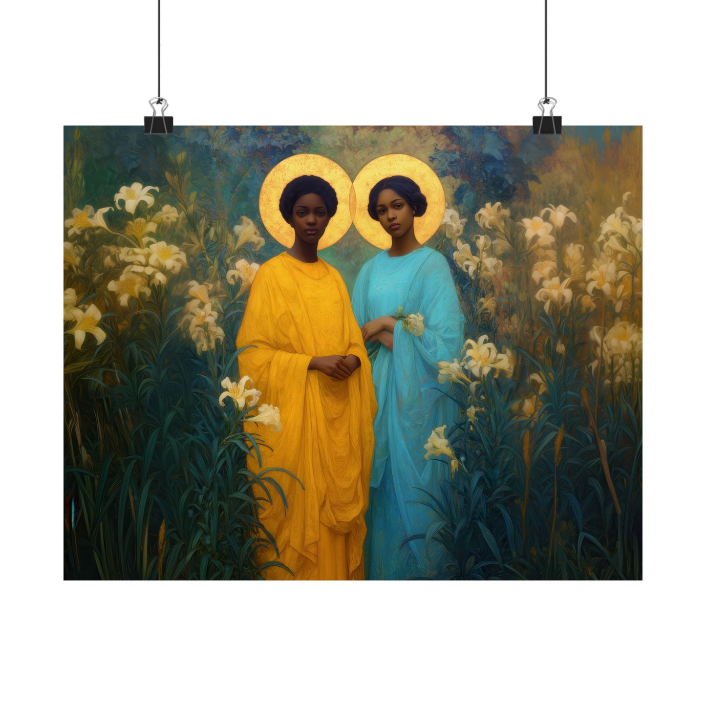 Saint Perpetua and Saint Felicity  - Sanctified Souls Print - Multiple Sizes - Premium Posters - Catholic Art - Christian Home Decor Artwork