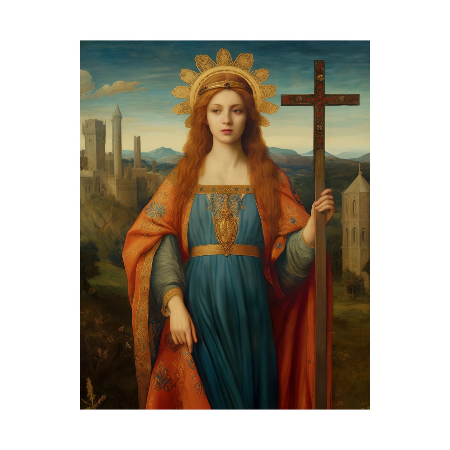 Saint Helena - Sanctified Souls Print - Multiple Sizes - Premium Matte Vertical Posters