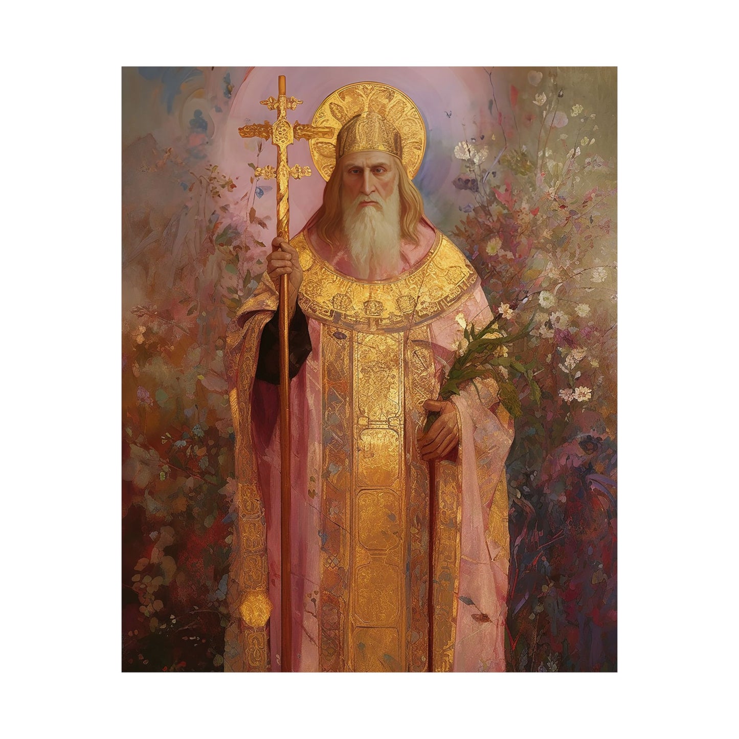 Saint Thorlak of Iceland Print - Sanctified Souls Print - Multiple Sizes - Premium Matte Vertical Posters