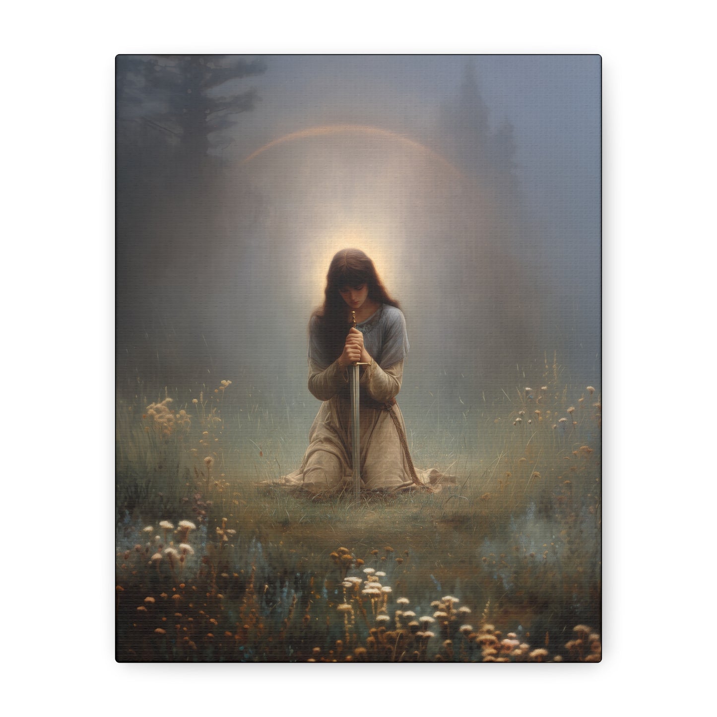 Saint Joan of Arc -  Museum Wrapped Canvas - Sanctified Souls Print - Religious Art for your Home - Catholic Patron Saint Art