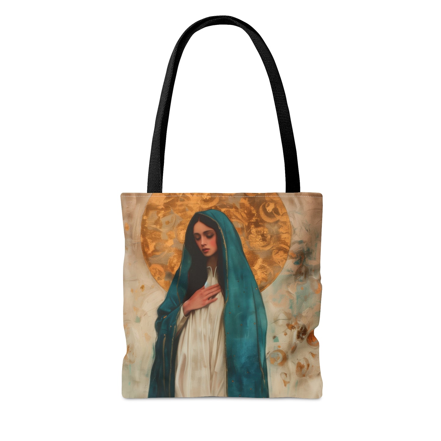 Serene Devotion - Mary's Compassionate Heart Tote Bag - Large Medium Small Faith Art Bag - Catholic Faith Purse - Religious Carry All