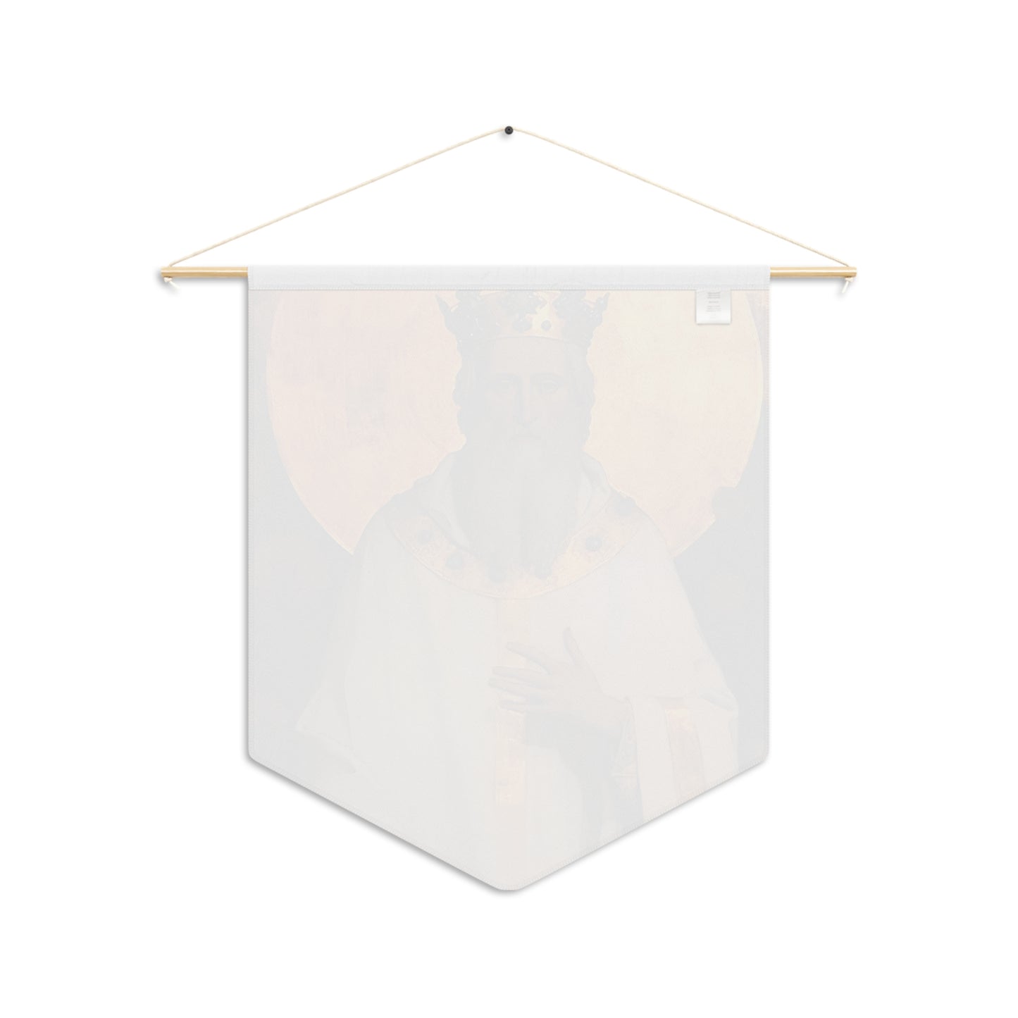 Saint Edward the Confessor Wall Banner / Wall Hanging - Prayer room art - Catholic Home Art - Large Saint Art - 18" x 21"