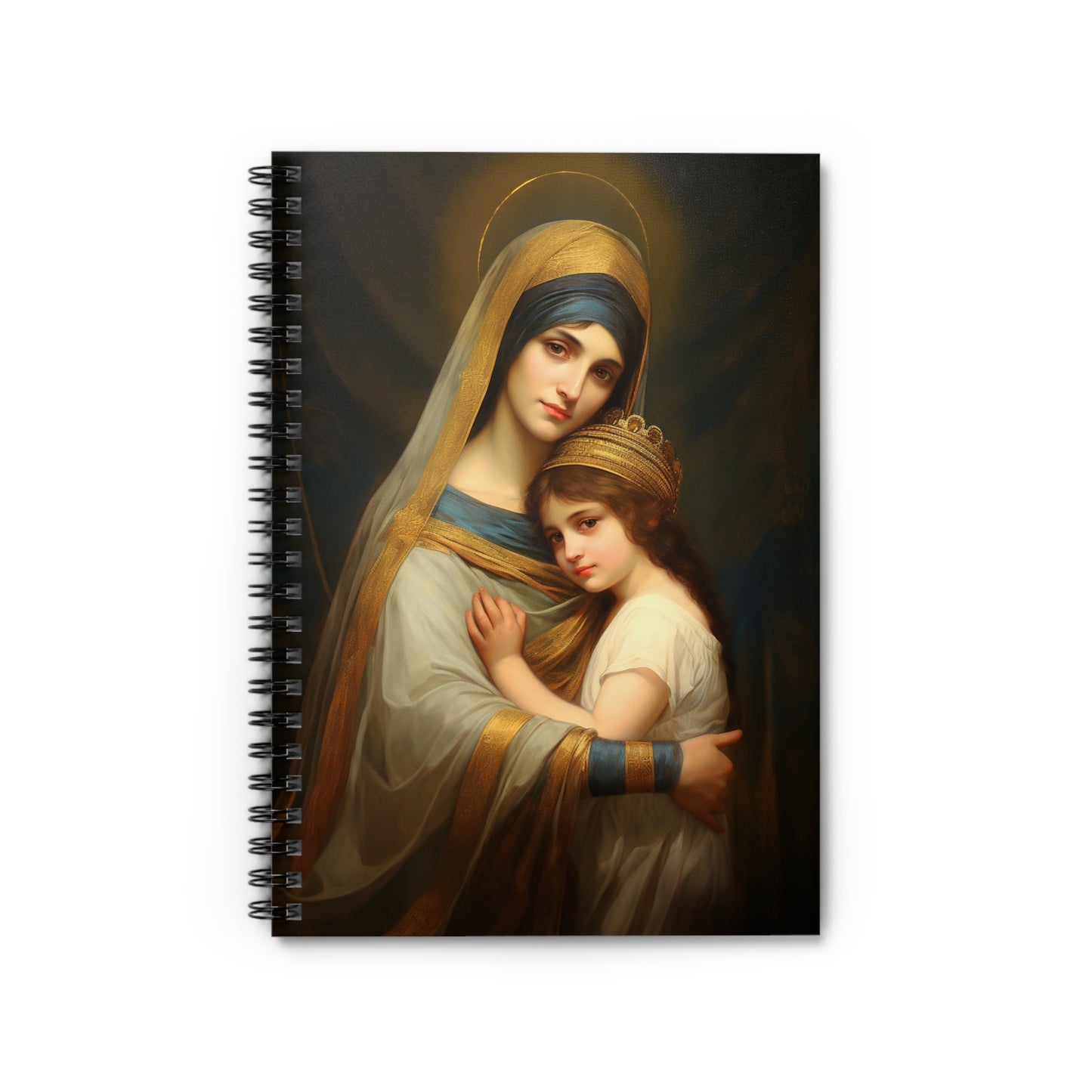 Saint Anne Mother to Mary the Blessed Virgin Journal - Sanctified Souls Art - Religious Based Notebook - Spiral Notebook - Ruled Line