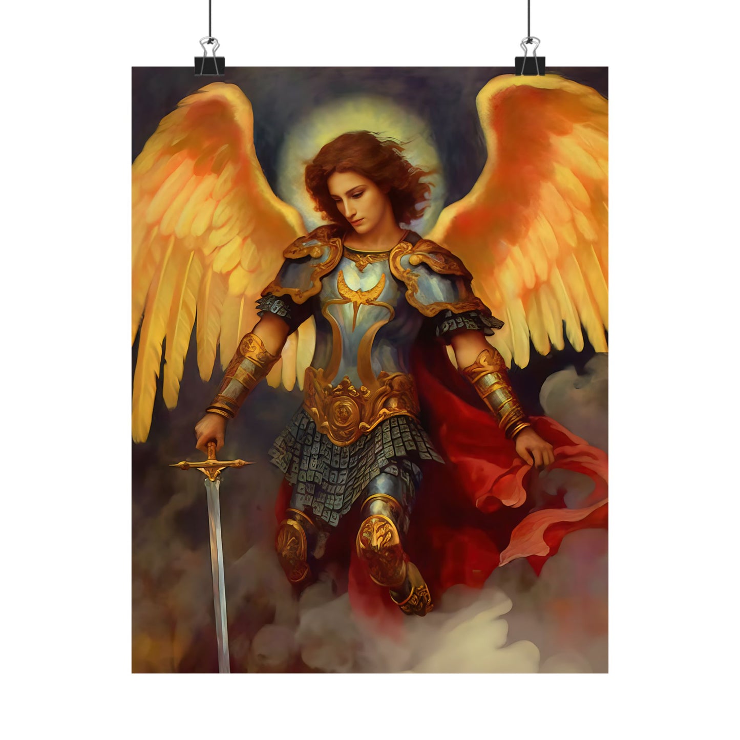 Saint Michael the Archangel - Sanctified Souls Print - Multiple Sizes - Premium Matte Vertical Posters