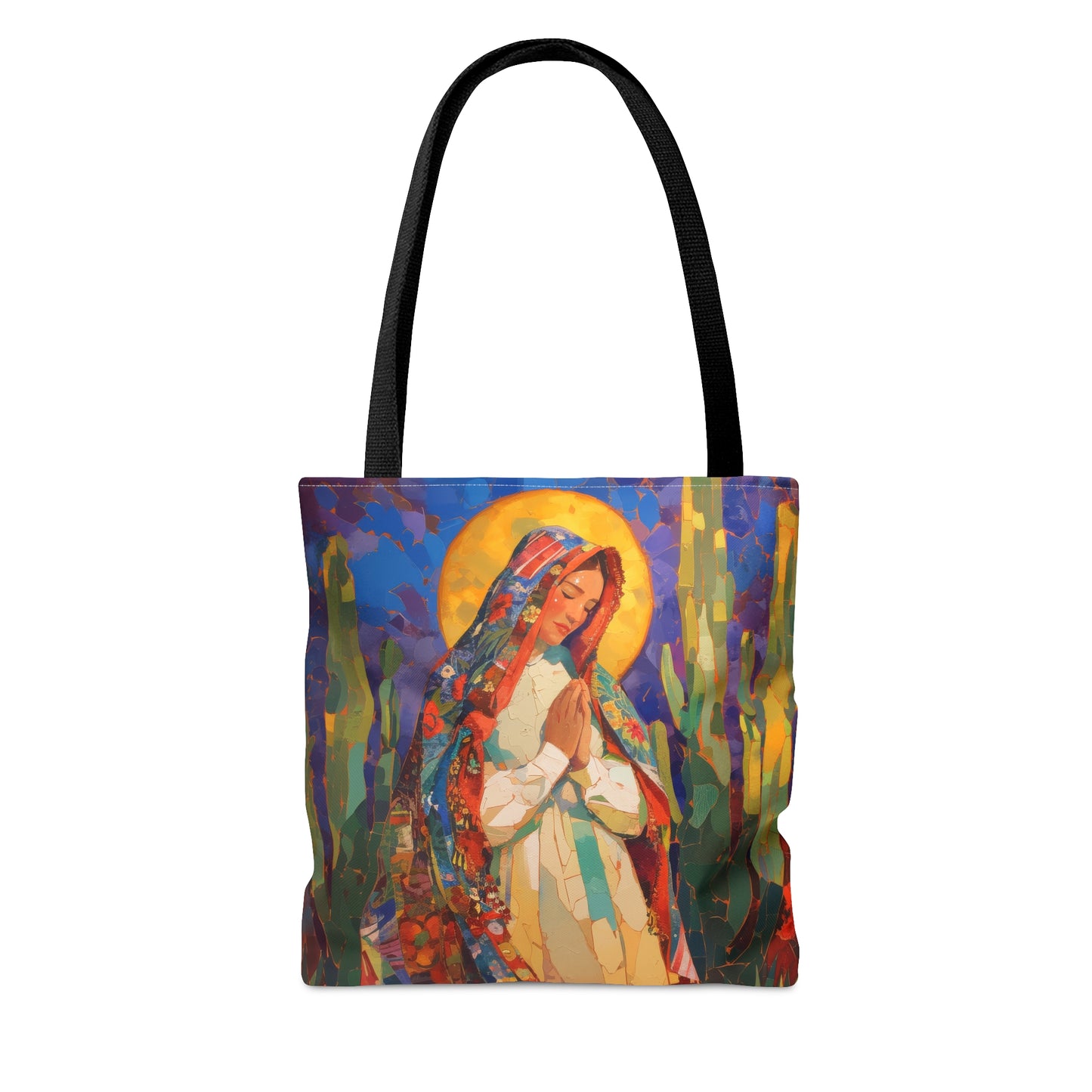 Radiant Light of Our Lady of Guadalupe Tote Bag - Large Medium Small Faith Art Bag - Catholic Faith Purse - Religious Carry All