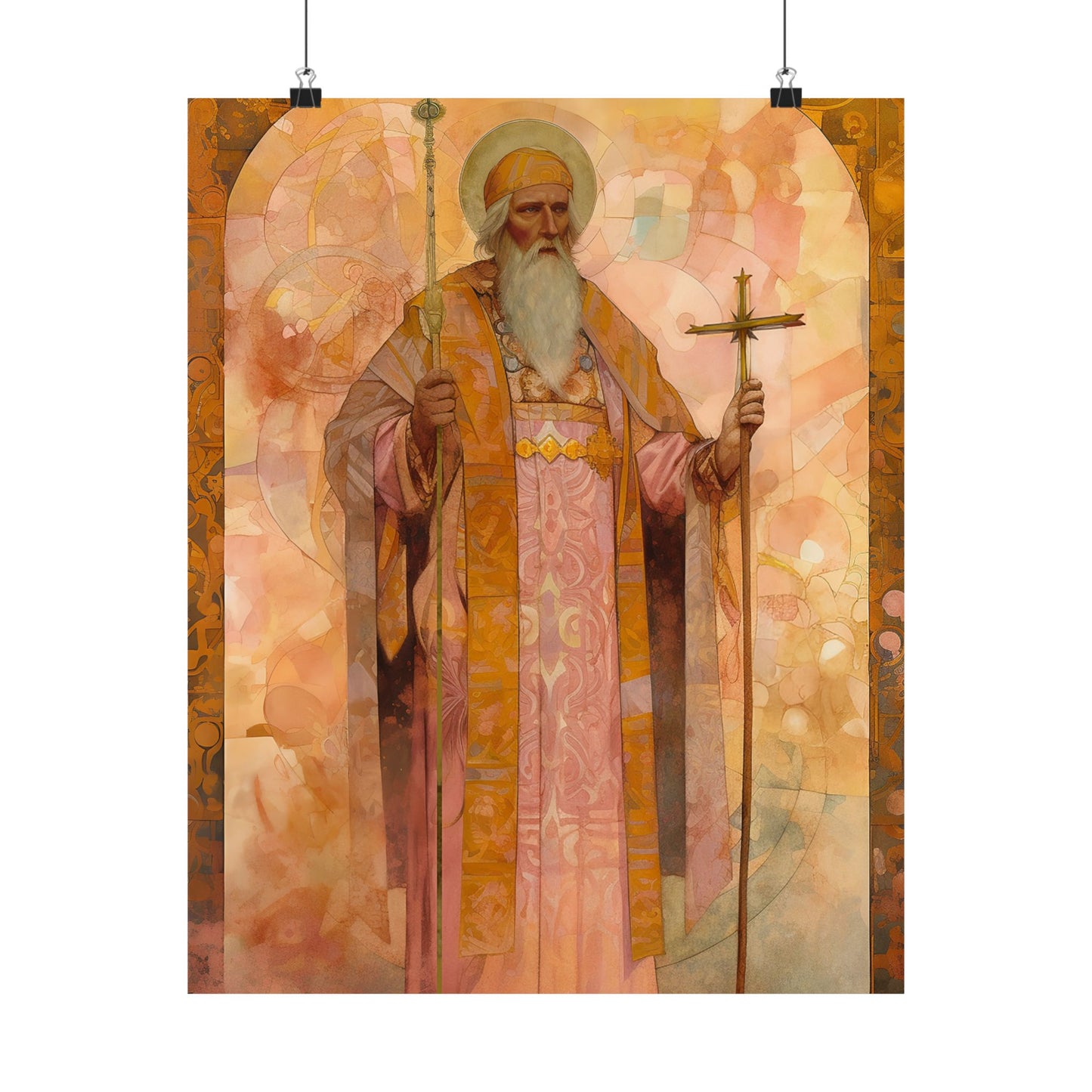 Saint Thorlak of Iceland Print - Sanctified Souls Print - Multiple Sizes - Premium Matte Vertical Posters