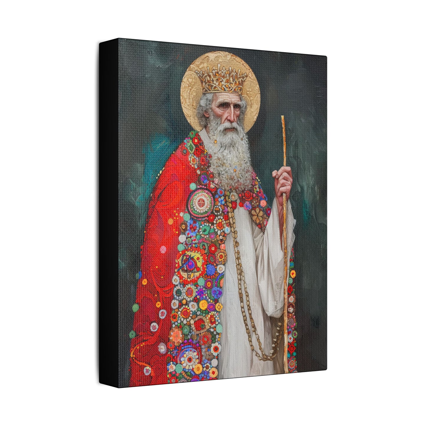 Saint Richard the Pilgrim / Richard of Wessex - Museum Wrapped Canvas - Sanctified Souls Print - Religious Art for your Home