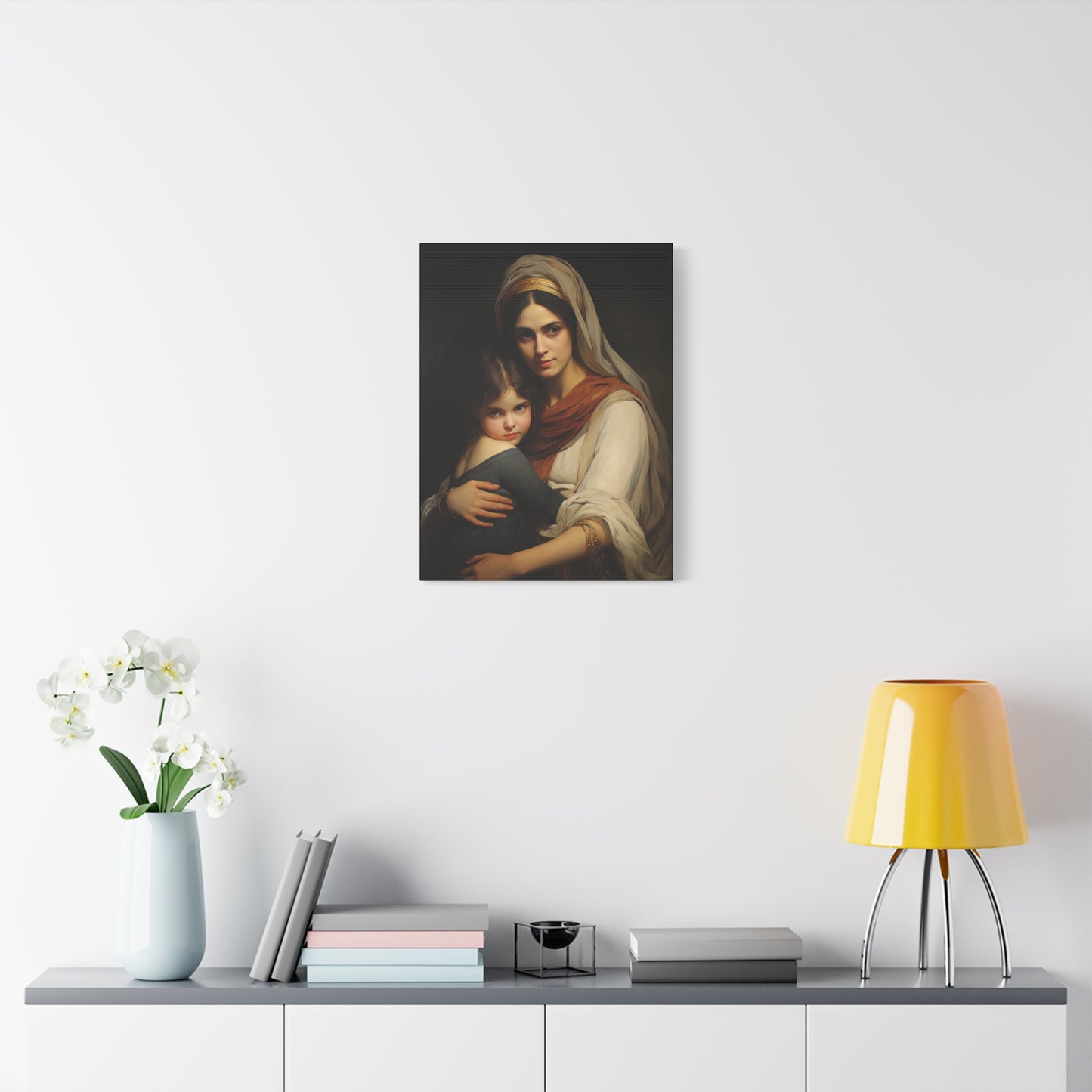 Saint Anne mother of Mary the Blessed Virgin - Museum Wrapped Canvas - Sanctified Souls Print - Religious Art for your Home