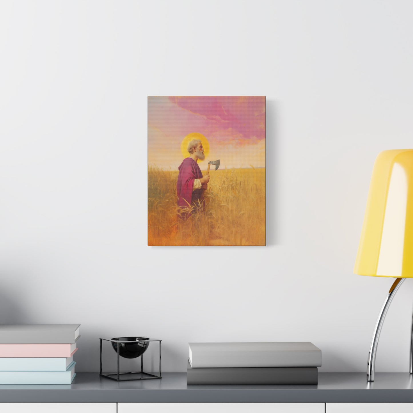 Saint Matthias -  Museum Wrapped Canvas - Sanctified Souls Print - Religious Art for your Home - Catholic Patron Saint Art