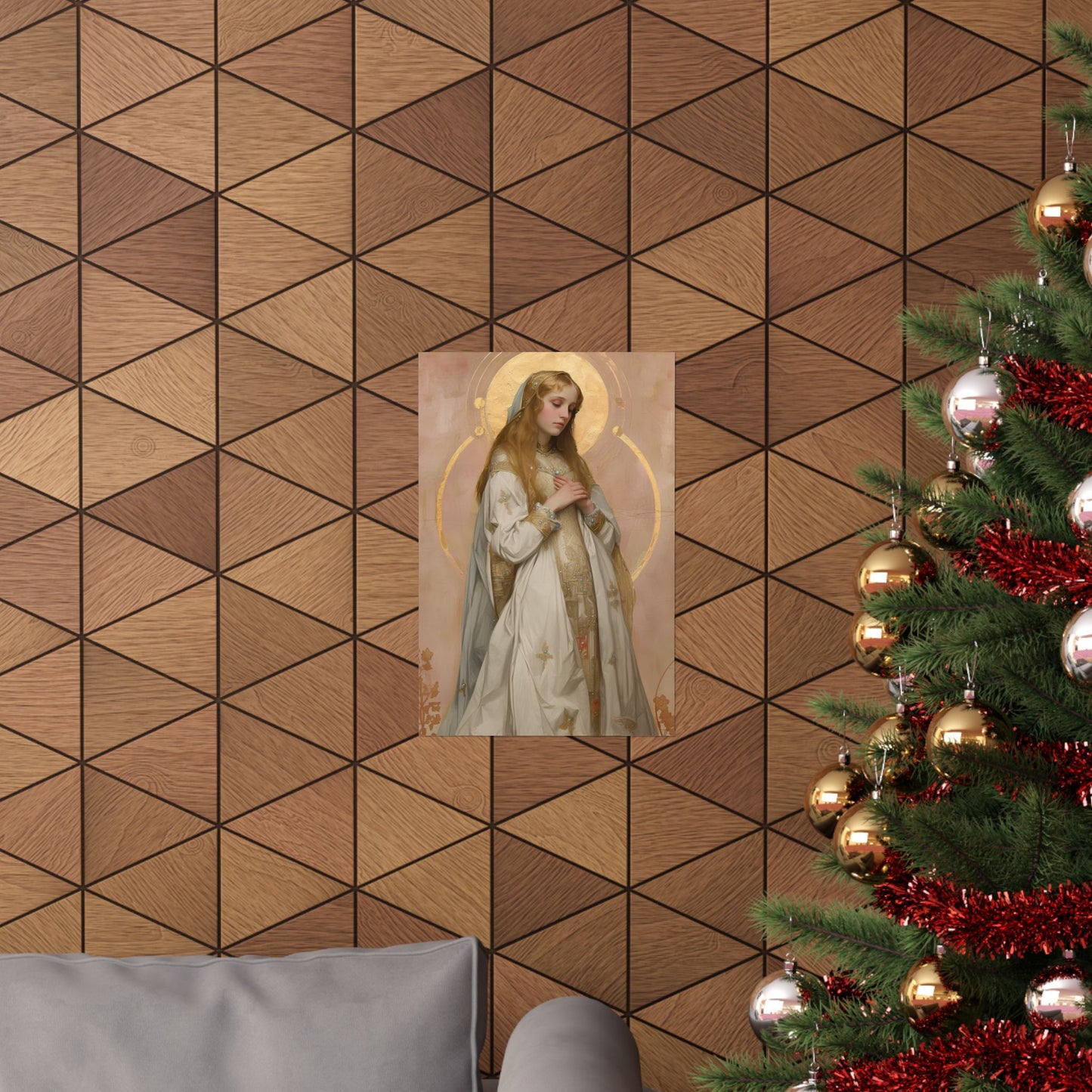Saint Waldetrudis / Waltrude or Waudru - Sanctified Souls Print - Multiple Sizes - Premium Matte Vertical Posters - Catholic Saint Art