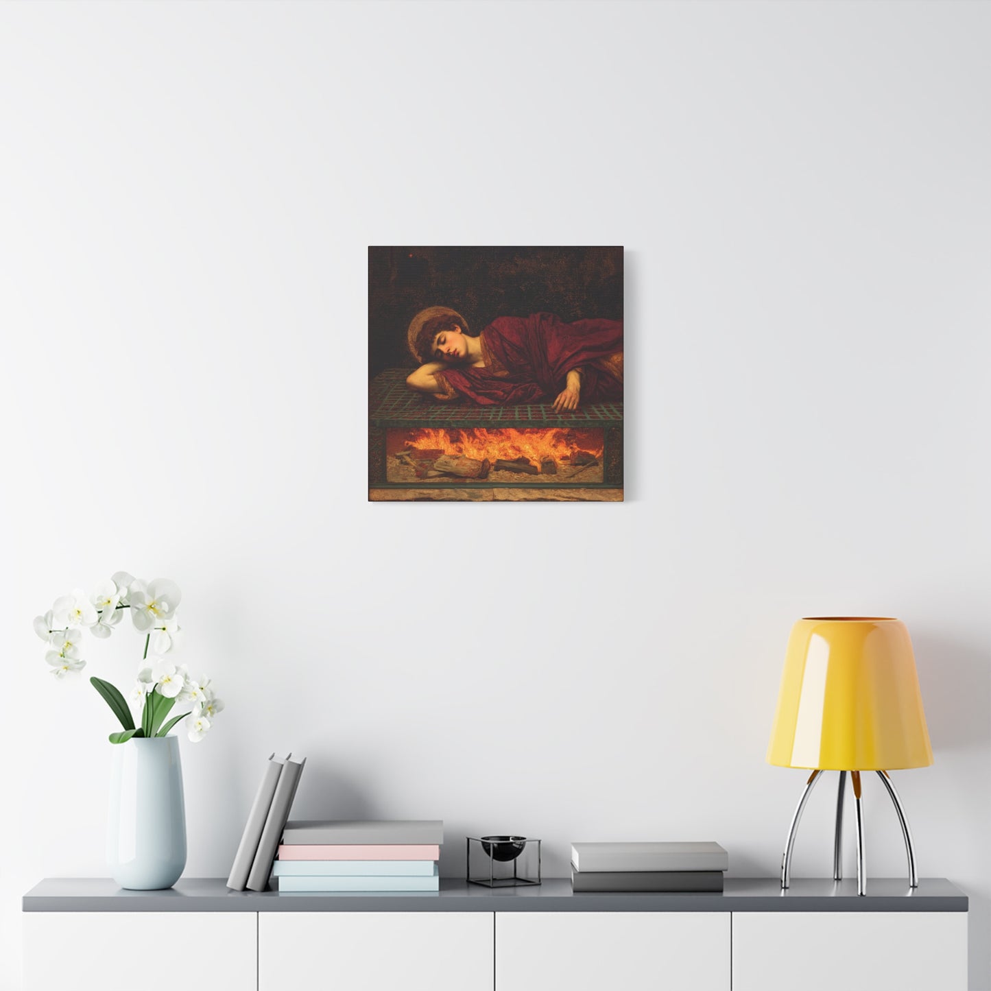 Saint Lawrence -  Museum Wrapped Canvas - Sanctified Souls Print - Religious Art for your Home - Catholic Patron Saint Art