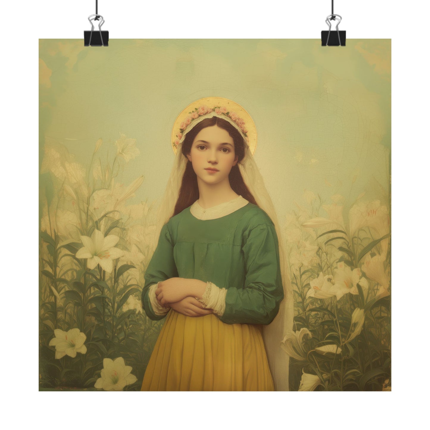Saint Maria Goretti - Sanctified Souls Print - Multiple Sizes - Premium Matte Vertical Posters - Patron Saint Art