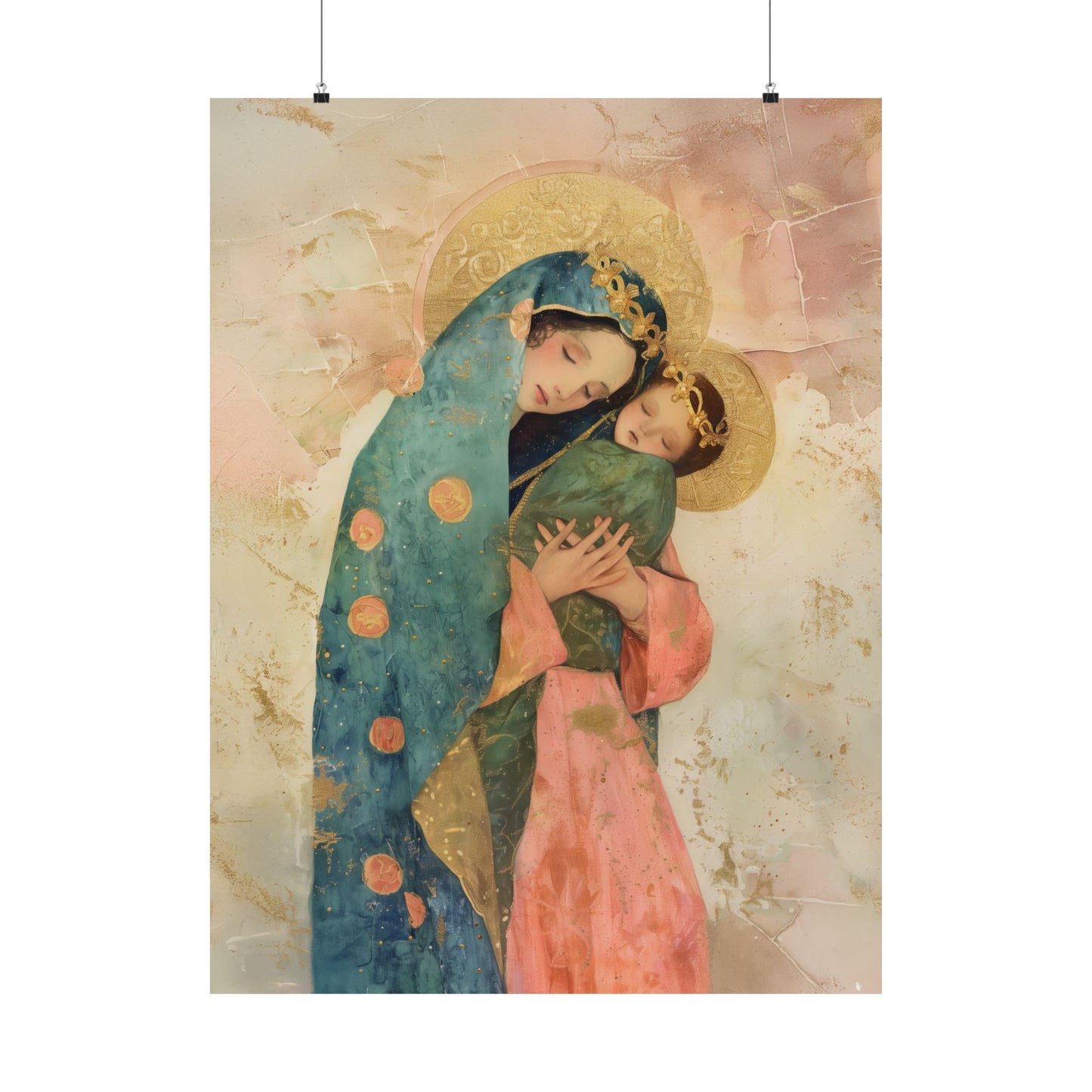 The Sweet Advocate of Souls - Mary, Help of Christians - Sanctified Souls Print - Multiple Sizes - Premium Matte Vertical Posters