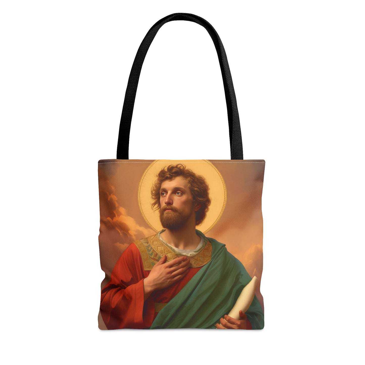Saint Timothy Tote Bag - Large Medium Small Faith Art Bag - Catholic Faith Purse - Double Sided - Religious Art Purse