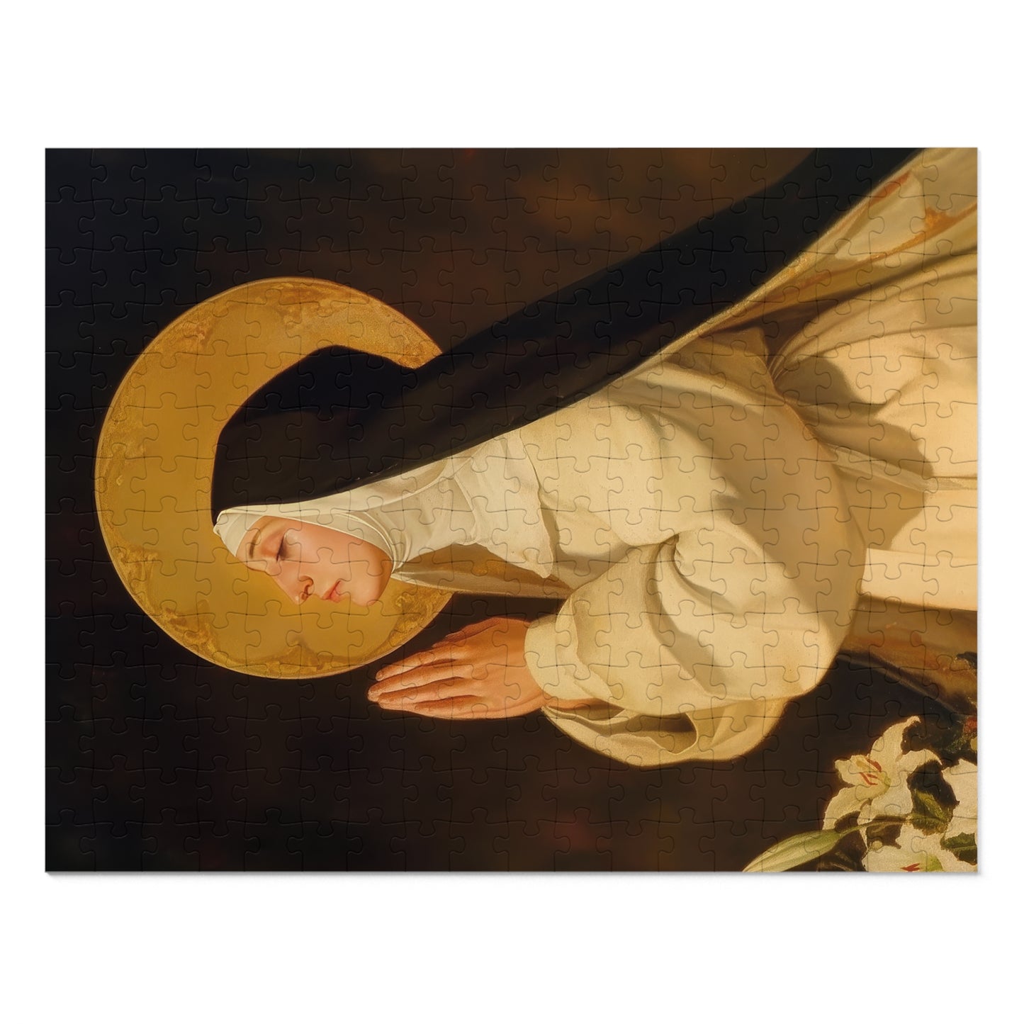 Saint Lutgardis - Puzzle and Keepsake Tin - Religious (30, 110, 252, 500,1000) - Religious Catholic Puzzle Art