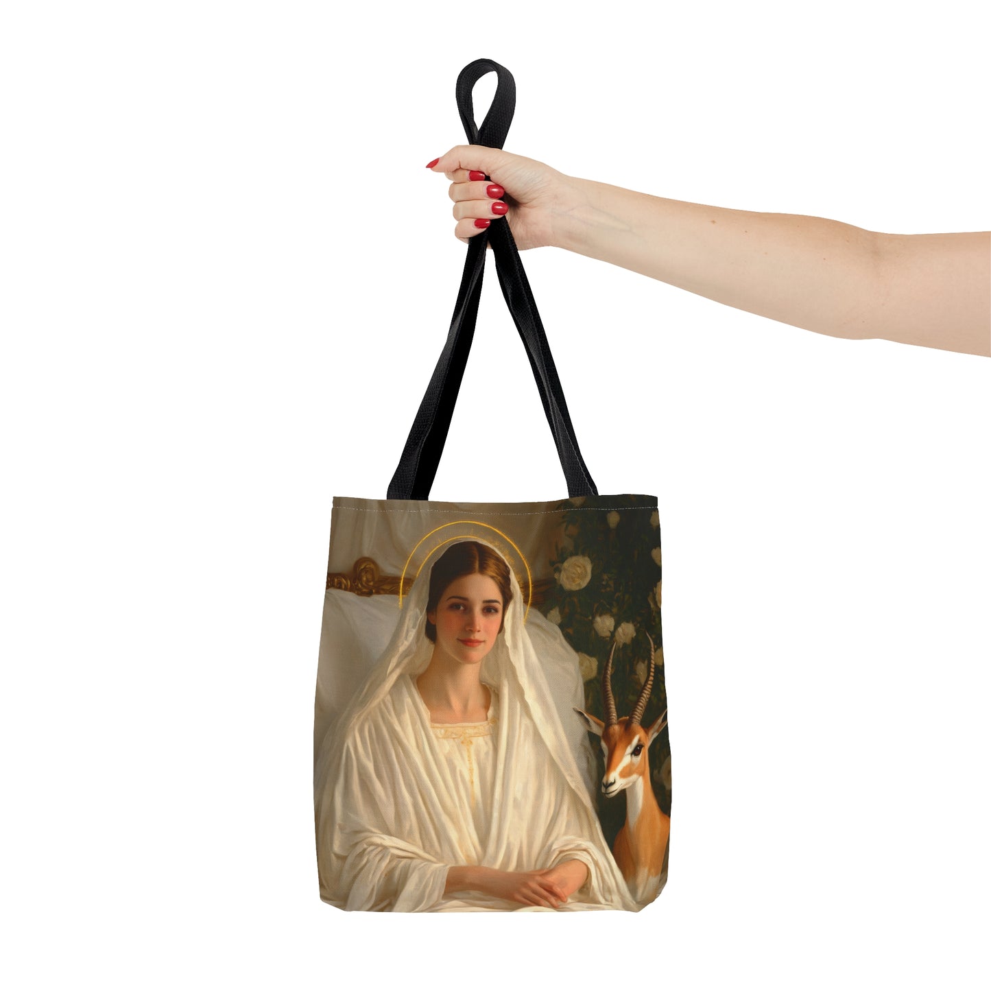 Saint TabithaTote Bag - Large Medium Small Faith Art Bag - Catholic Faith Purse - Religious - Prayer Bag - Devotional Purse