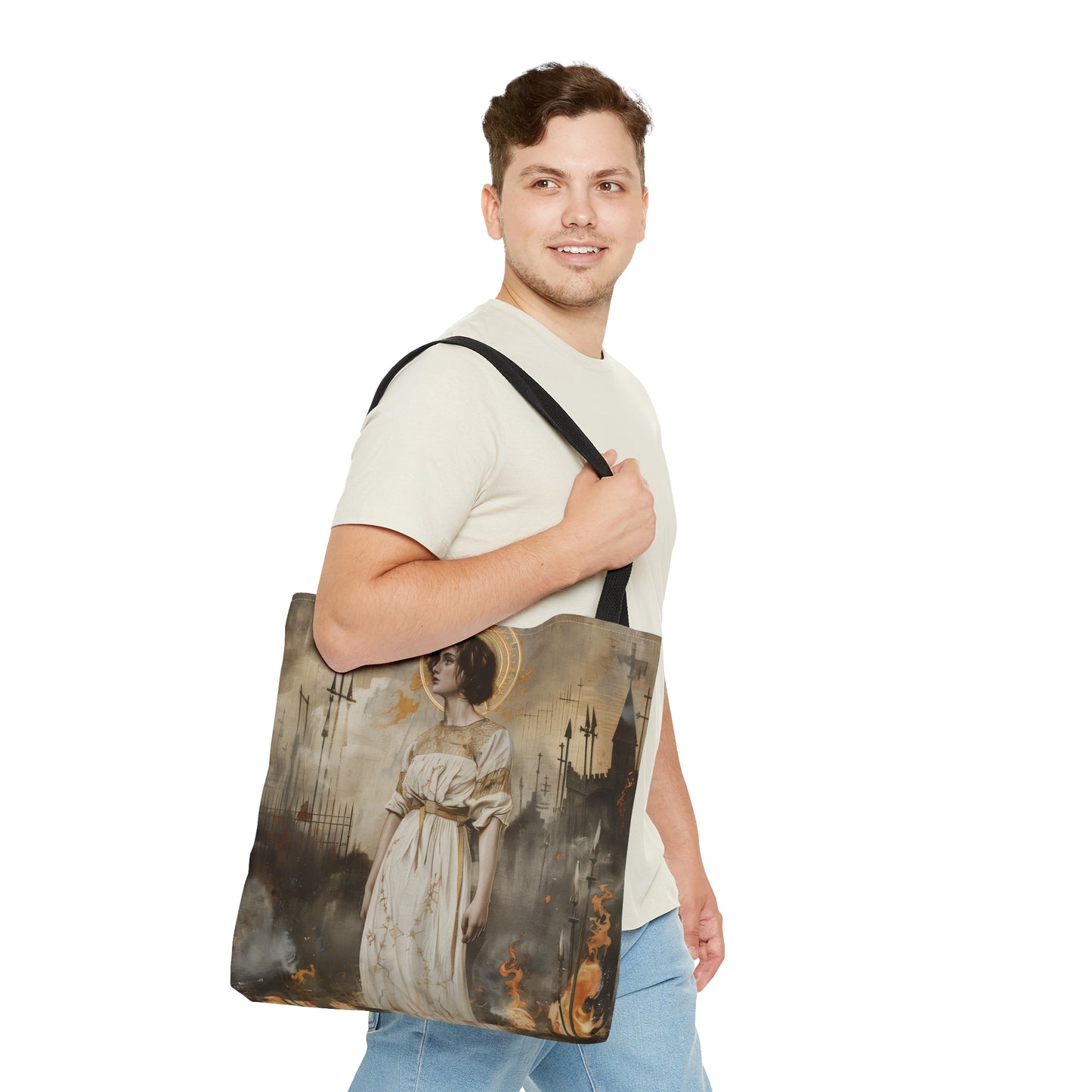Saint Joan of Arc - Purse - Three sizes - Large Medium Small Faith Art Bag - Catholic purse - Double Sided - Patron Saint Artwork