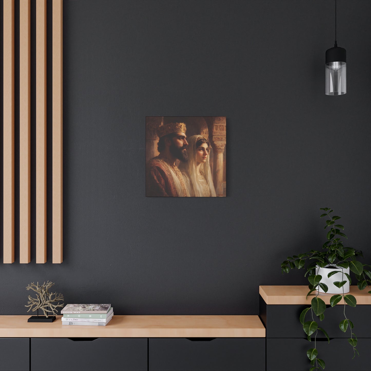 King Xerxes and Queen Esther  - Gallery Wrapped Canvas - Print - Religious Art for your Home - Catholic Art Print