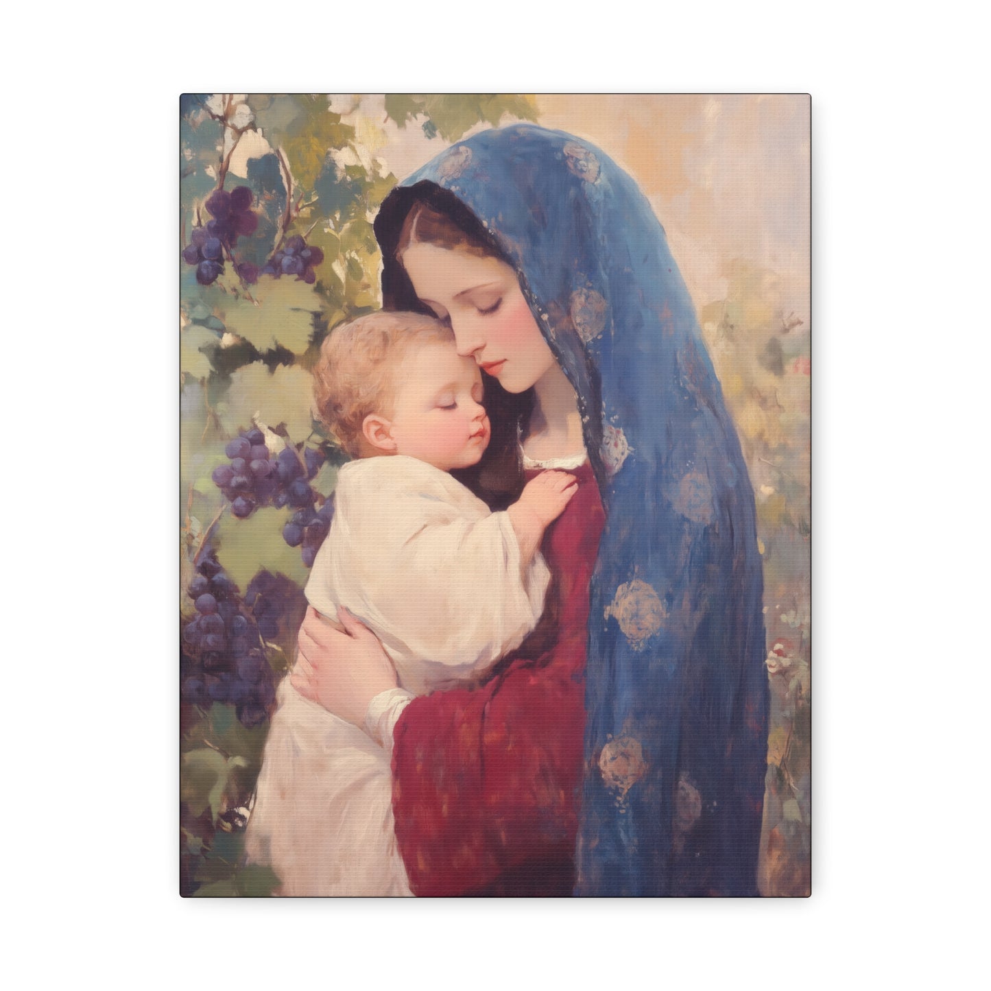 Our Lady of the Grapes / Out Lady of the Harvest - Gallery Wrapped Canvas - Print - Religious Art for your Home - Catholic Art