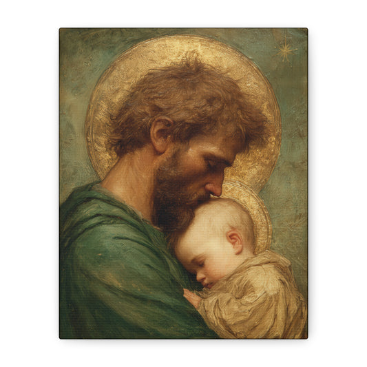 Saint Joseph the Father - Gallery Wrapped Canvas - Print - Religious Art for your Home - Catholic Art