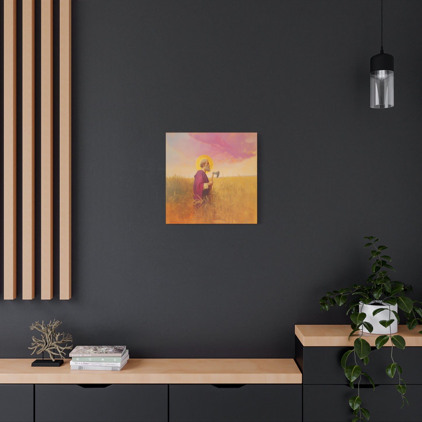 Saint Matthias -  Museum Wrapped Canvas - Sanctified Souls Print - Religious Art for your Home - Catholic Patron Saint Art