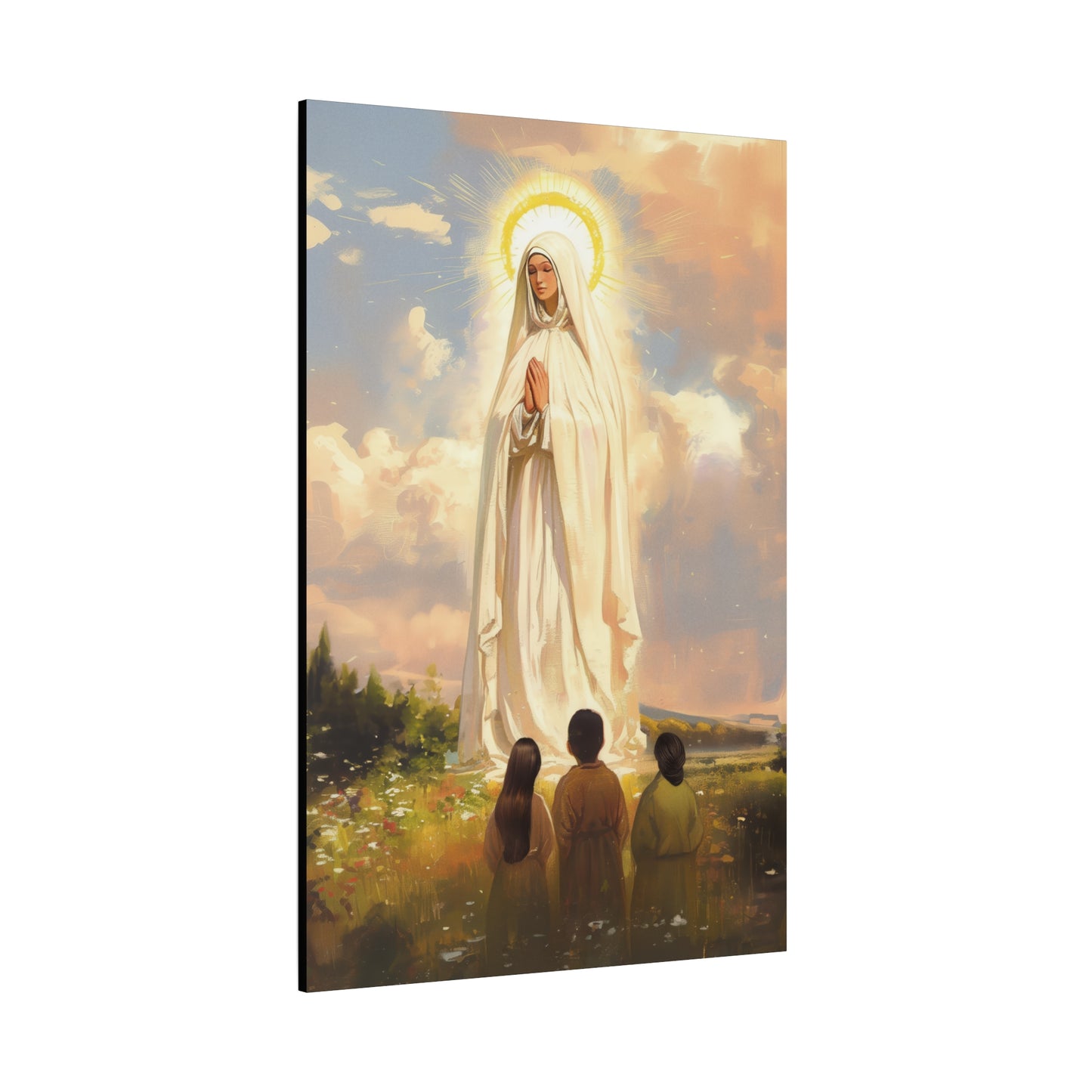 Our Lady of Fátima - Gallery Wrapped Canvas - Print - Religious Art for your Home - Catholic art print - prayer room art