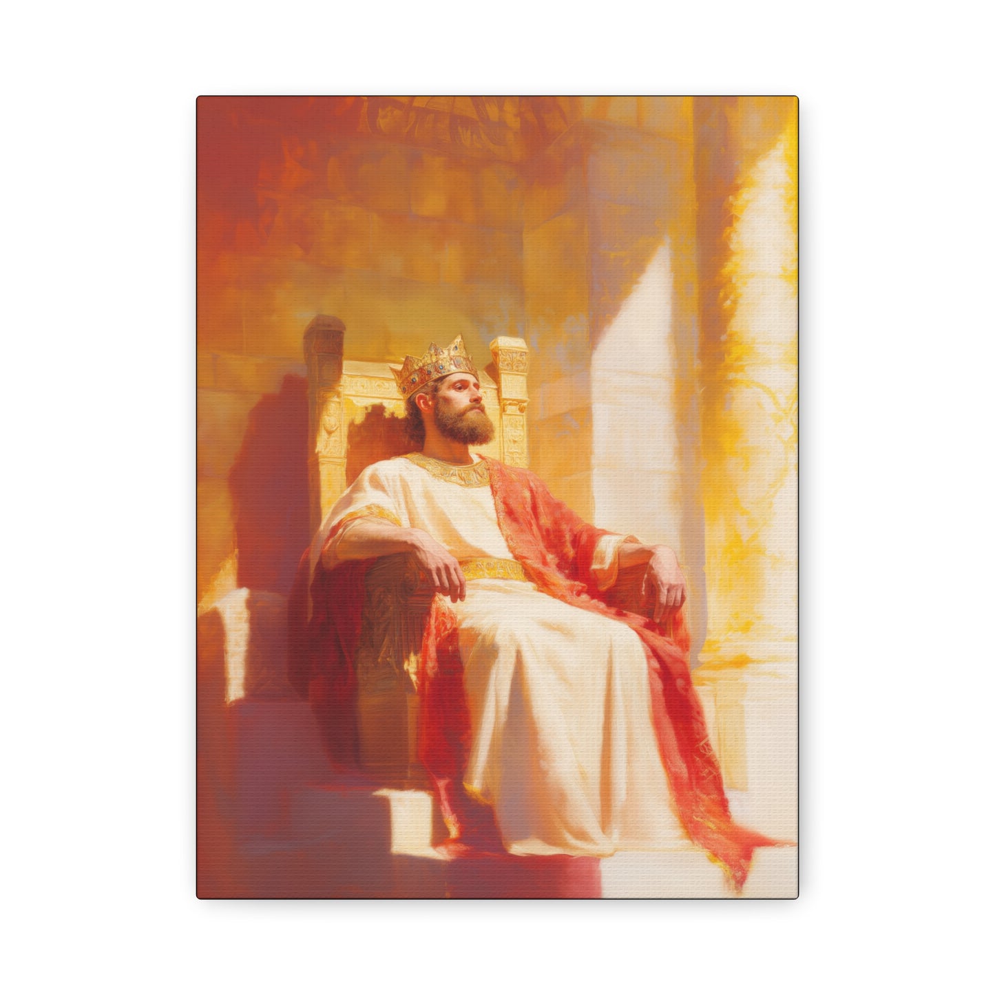King Solomon: Keeper of God's Understanding - Gallery Wrapped Canvas - Print - Religious Art for your Home - Catholic Art