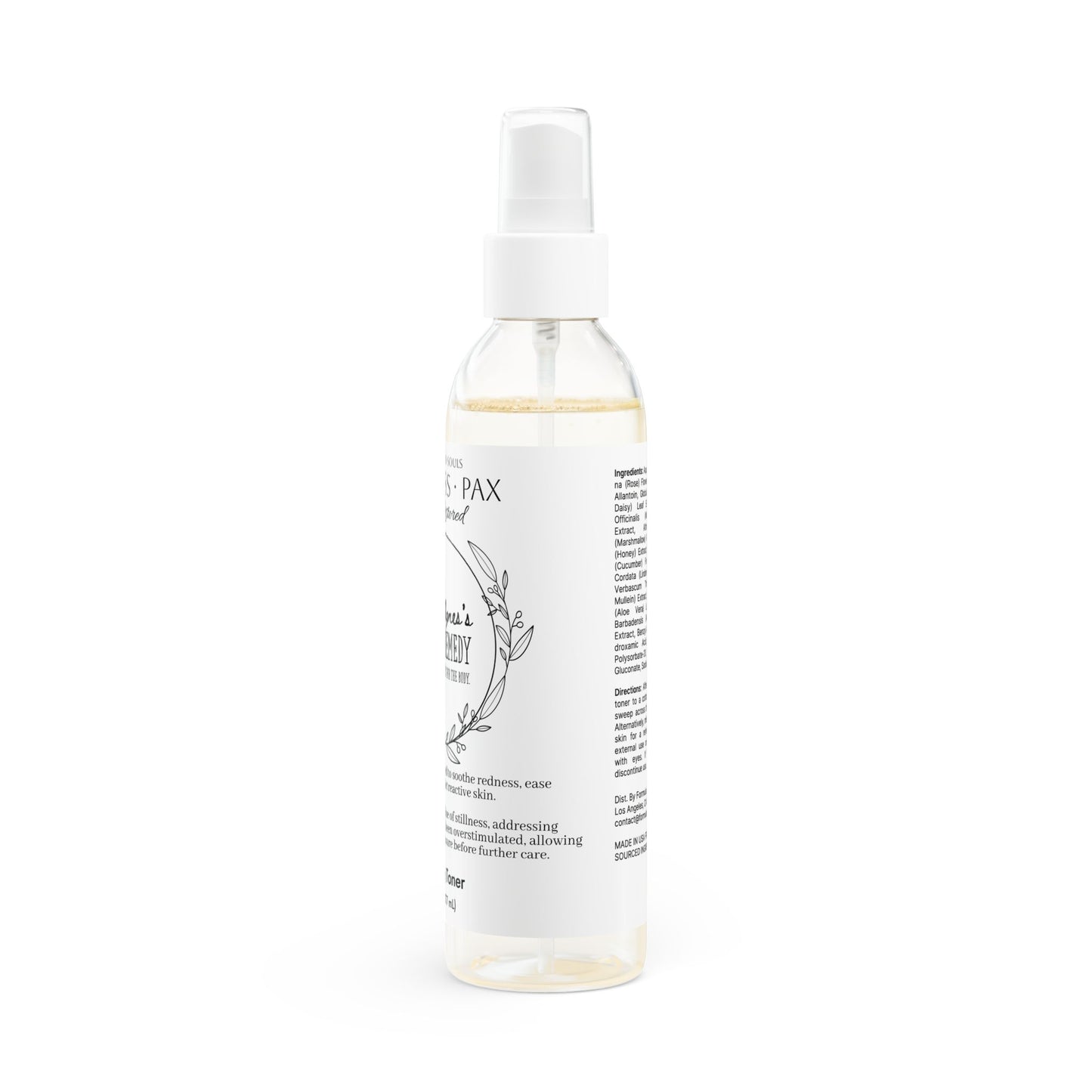 Saint Agnes's Rule & Remedy - Stillness · Pax - Peace Restored - Calming Toner, 6oz