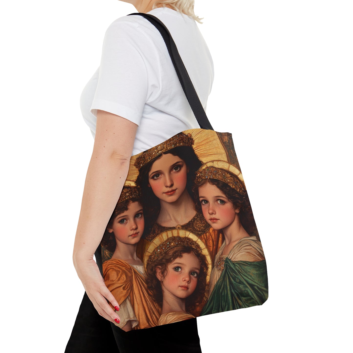 Saints Sophia, Faith, Hope and Charity Tote Bag - Large Medium Small Faith Art Bag - Catholic Faith Purse - Religious - Prayer Bag