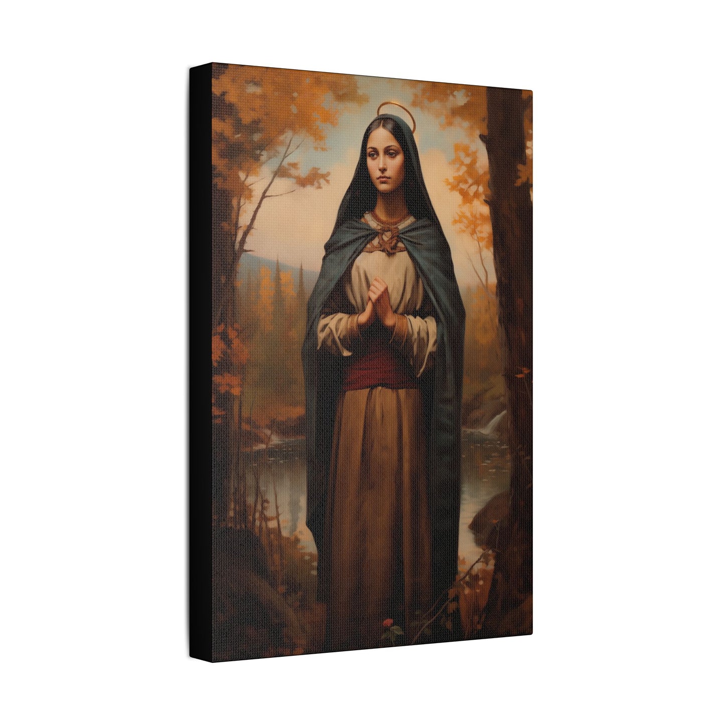 Saint Kateri Tekakwitha -  Museum Wrapped Canvas - Sanctified Souls Print - Religious Art for your Home
