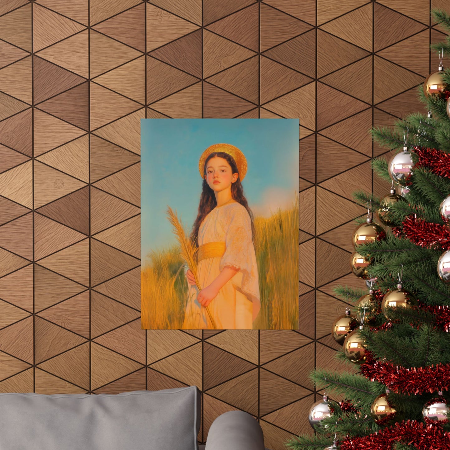 Saint Faith -  Sanctified Souls Print - Multiple Sizes - Premium Posters - Catholic Art - Christian Home - Martyr Saint