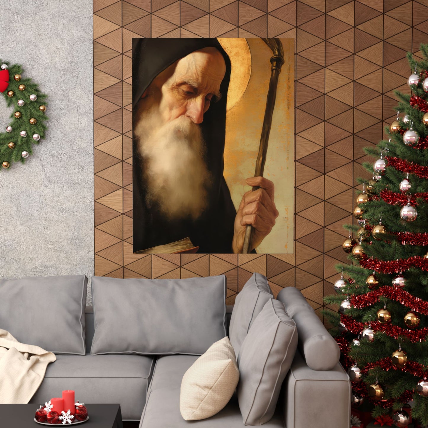 Saint Benedict  - Sanctified Souls Print - Multiple Sizes - Premium Posters - Catholic Art - Christian Home Decor Artwork