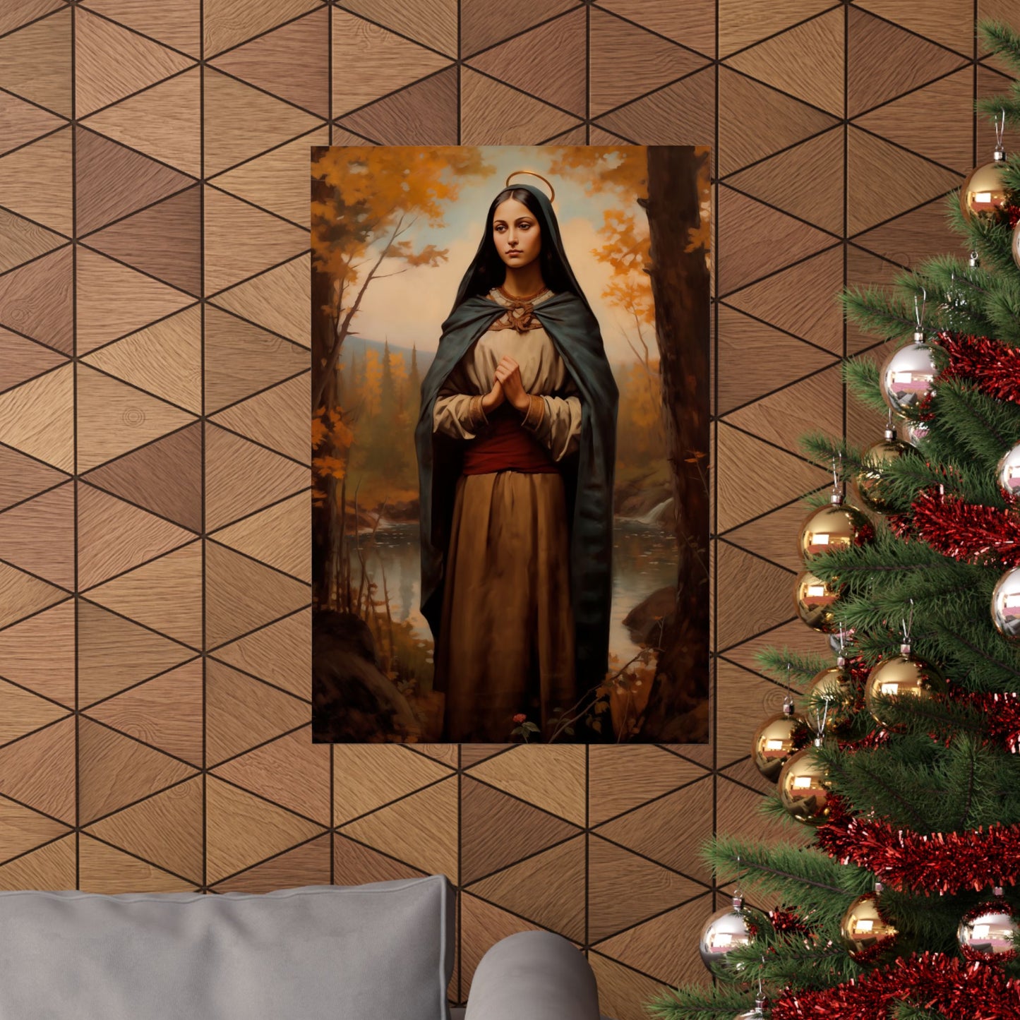 Saint Kateri Tekakwitha - Sanctified Souls Print - Multiple Sizes - Premium Matte Vertical Posters