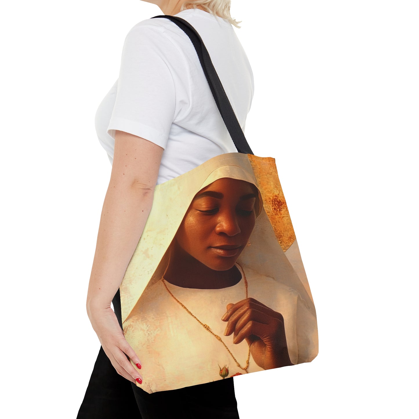 Blessed Marie-Clementine Anuarite Nengapeta Tote Bag - Large Medium Small Faith Art Bag - Catholic Faith Purse - Double Sided
