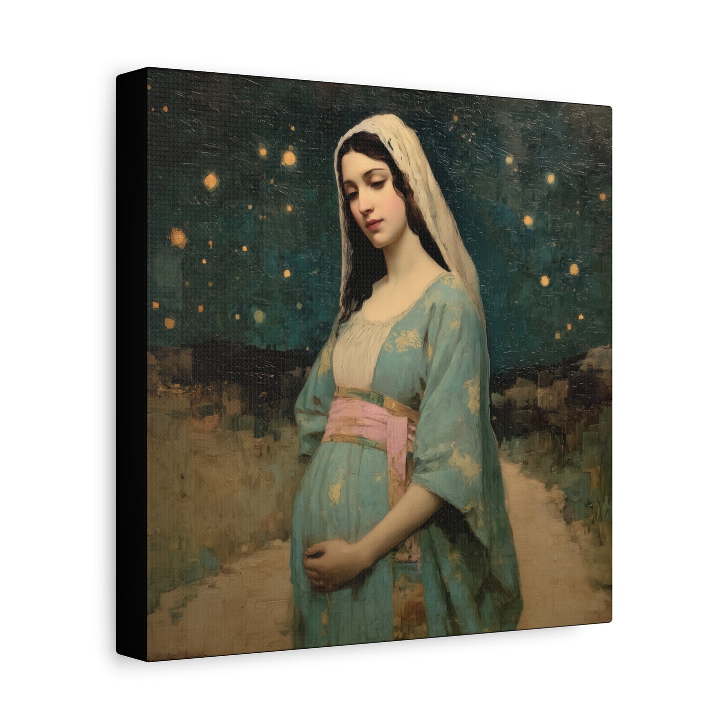 Our Lady of 'O' - Our Lady of Expectation - Mother Mary - Marian Art - Gallery Wrapped Canvas - Print - Catholic Art Print