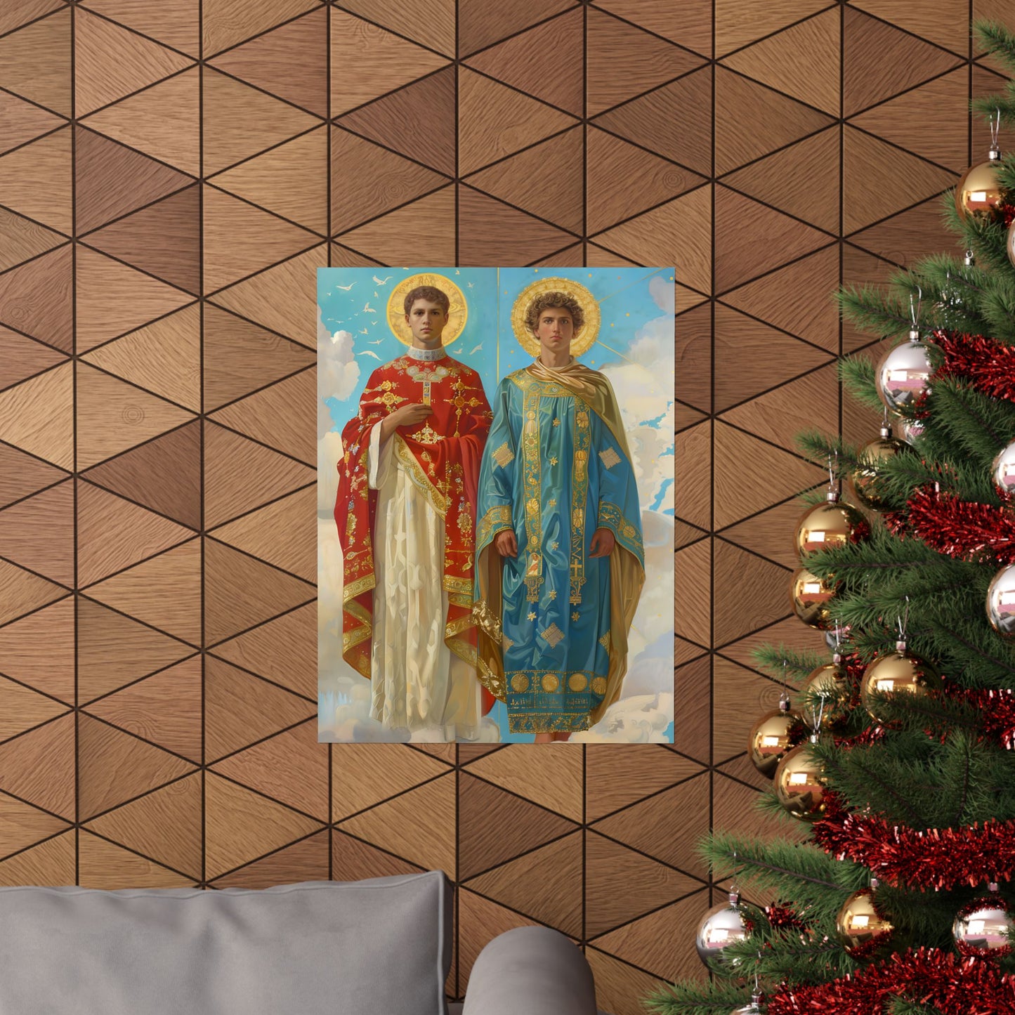 Saints Faustinus and Jovita - Sanctified Souls Print - Multiple Sizes - Premium Matte Vertical Posters - Catholic Art for the home