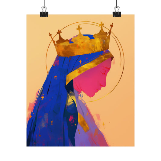 Mother Mary -  Source of Eternal Grace Poster Print - Sanctified Souls Print - Multiple Sizes - Premium Posters - Catholic Art