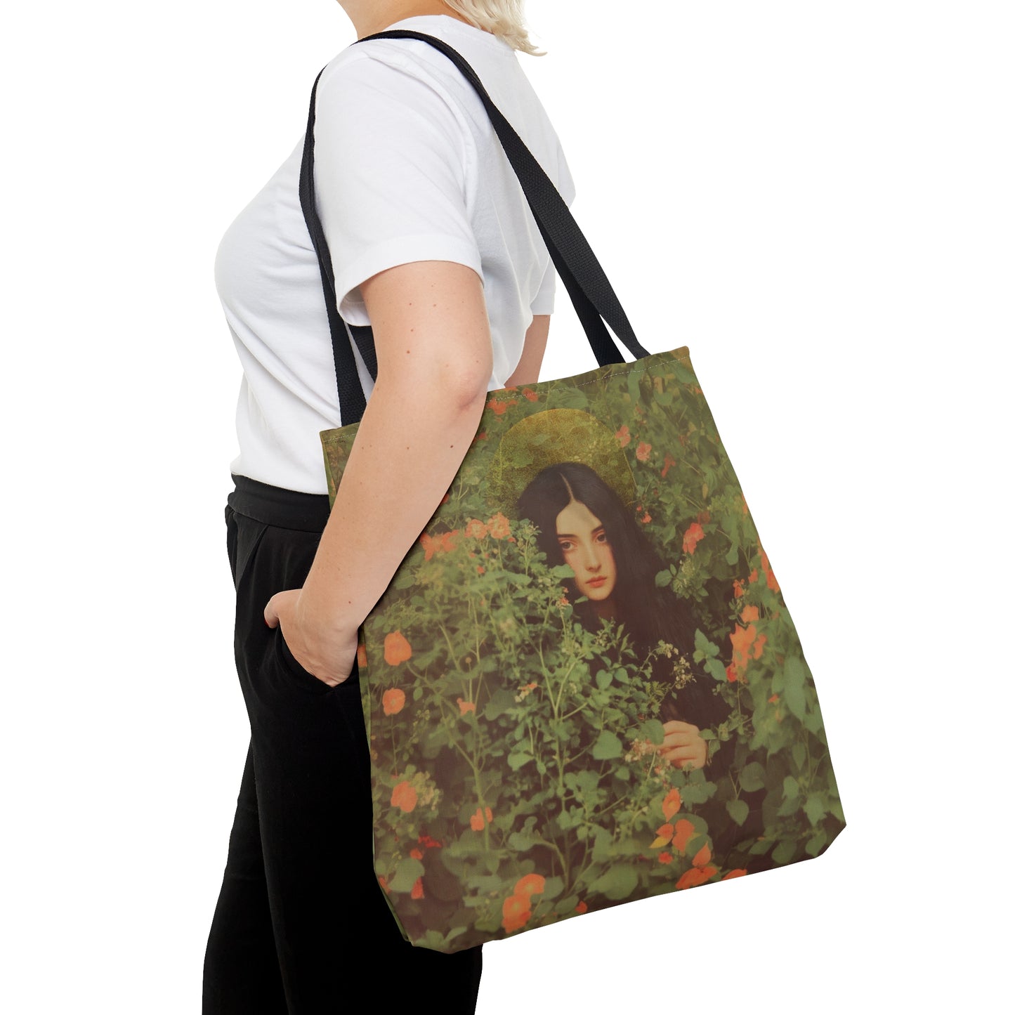 Saint Eve - Tote Bag - Large Medium Small Faith Art Bag - Catholic Faith Purse - Double Sided