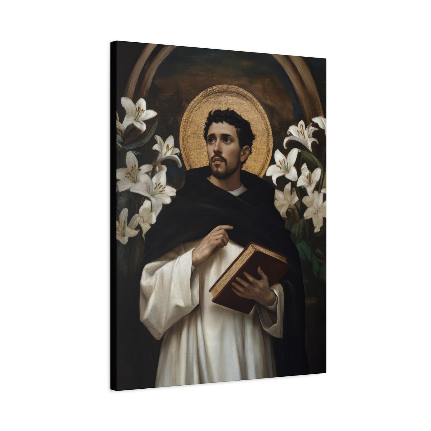 Saint Dominic -  Museum Wrapped Canvas - Sanctified Souls Print - Religious Art for your Home - Catholic Patron Saint Art